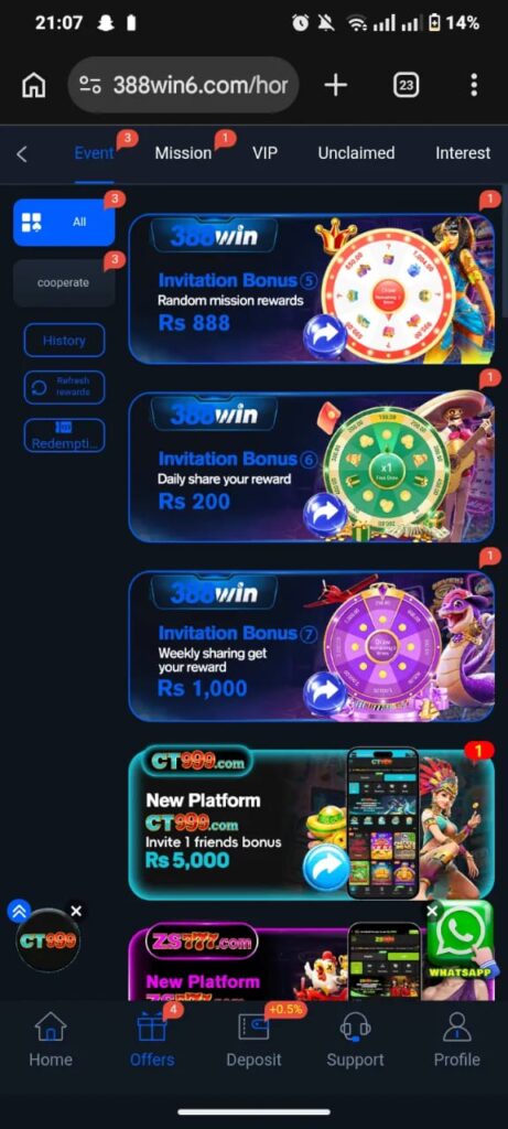 Download Ans Win Bonus from 388Win Game