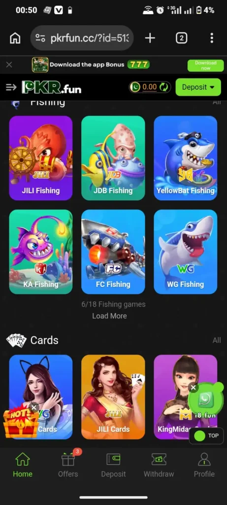 Play PKR fun Game and earn