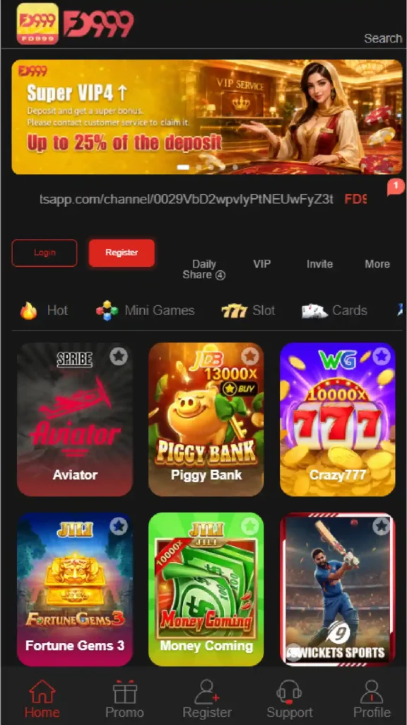 play and earn from FD999 Game
