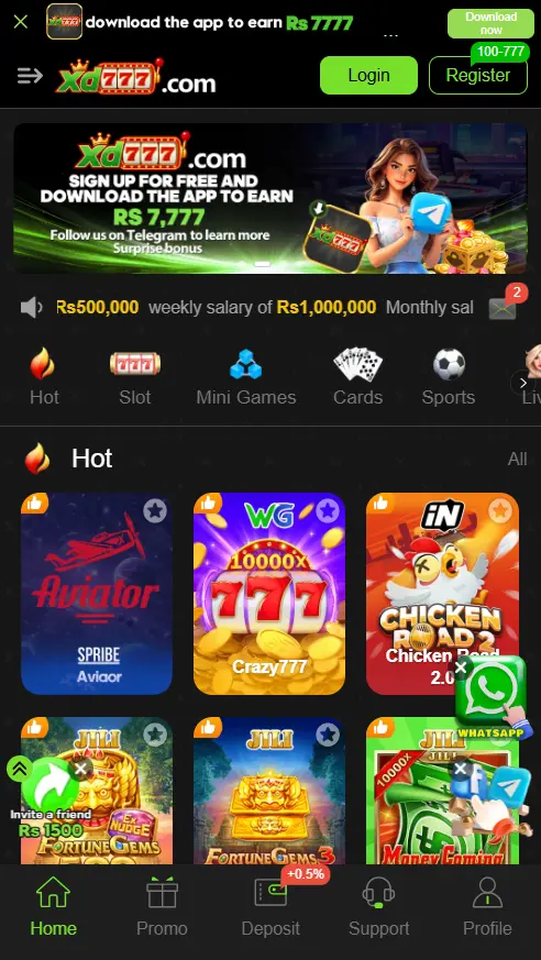 Play and earn from XD777 Platform